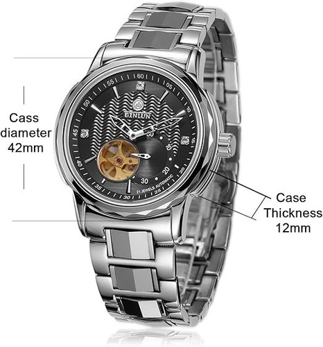 Binlun mens watches automatic - binlun,
