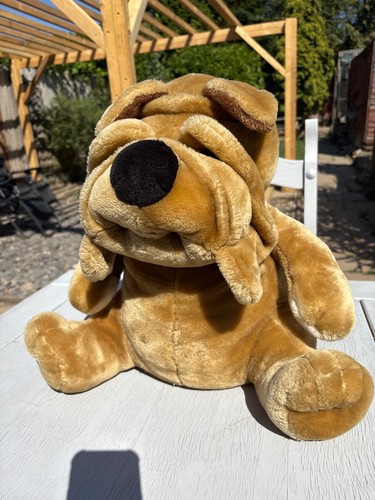 Large vintage bulldog cuddly - vintage,