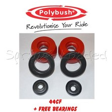 Polybush Front Strut Top Mounts-10mm +B/Rs for Seat Leon Mk1 1.8T Cupra R 99-05