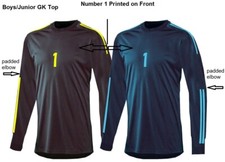Goalkeeper Shirt Soccer Shirt Football GK Top Kids/Junior/Youth Padded Elbow
