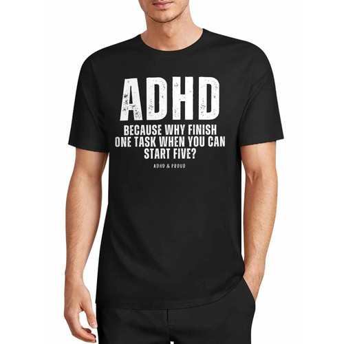 Men adhd humor shirt - men',