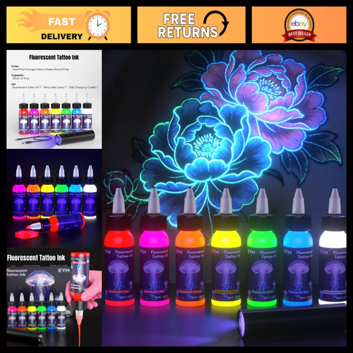 Color fluorescent tattoo ink - fluorescent,