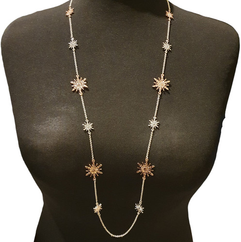 Long silver rose gold - long,