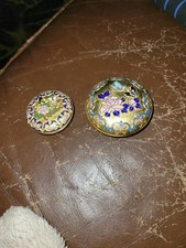2 Decorative Enamelled Pill
