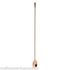 Teardrop Bar Spoon 35cm Copper, Twisted Mixing Spoon, Bar, Clubs