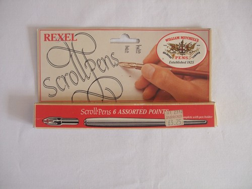Scroll pens assorted points - pens,