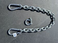 Trailer Breakaway Chain - 60cm Long  7mm Grade 80 Chain With 2 X 8mm Snap-hooks