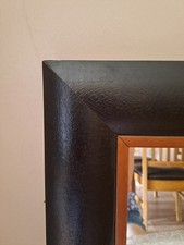 Leather Look Framed Mirror