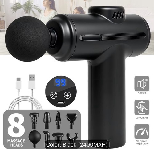 Black massage gun - gun,, cordless