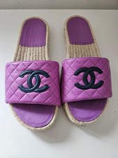 Chanel Quilted Sliders UK 6