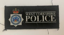 Obsolete British West Yorkshire Police rectangular patch, almost 5 inches wide