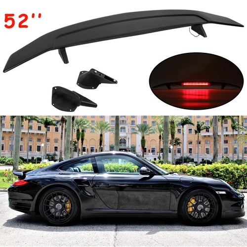 Matte black rear trunk spoiler - black,