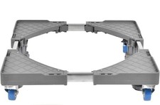 FOCCTS Washing Machine Base, Adjustable Trolley with 4 Locking Rubber Swivel