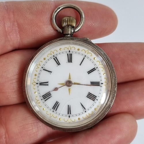 Antique silver cased fob - antique,