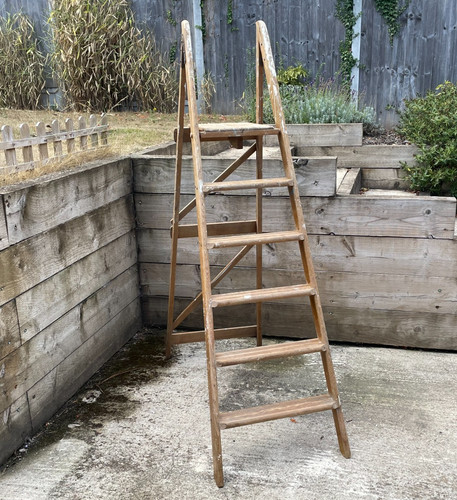 Vintage tall wooden paint - wooden,