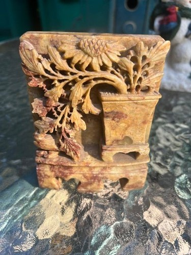 Vintage carved chinese soap - carved,