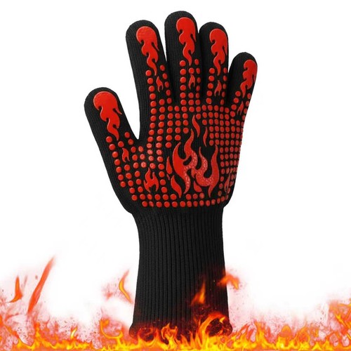 Heat resistant bbq gloves with - heat,