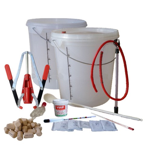 Deluxe wine making kit with - making,