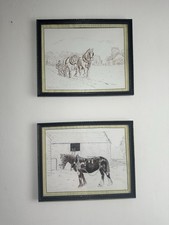 Etching Drawing Signed Art R