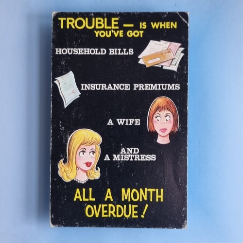 Comic postcard c1970 wife - comic,