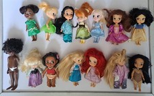 large Disney Animators Collection Mini Doll Bundle Rapunzel Belle Elsa Anna etc