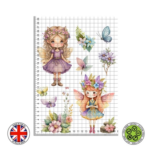 Watercolour fairy set edible - watercolour,