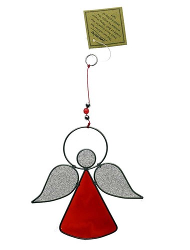 Suncatcher angel 5cm - suncatcher, 18.5cm