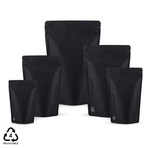 Recyclable black matt stand - stand, up