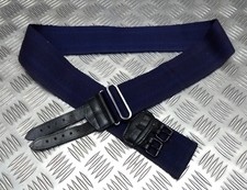 Royal Navy Blue Stable Belt Double Leather Straps And Chrome Slider Asst Sizes