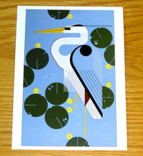 BIRDS POSTCARD ~ HERONDIPIITY