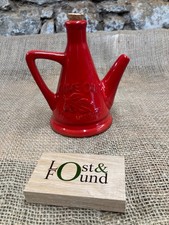 Ceramic Olive Oil Pourer - Hand Made in Tuscany - Red - Cottagecore