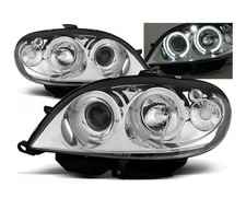 Headlights for Citroen Saxo 1999 2000 2001 2002 2003 VR-1234 Angel Eyes Chrome
