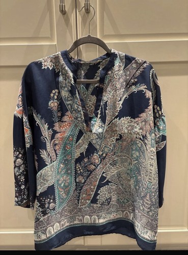 Zara scarf print blouse - zara, size