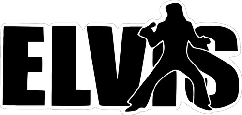 Elvis presley vinyl sticker - elvis,