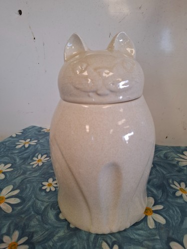 Vintage cat ceramic jar - cat,