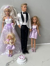 Barbie Wedding Set with Bride and Groom Dolls, Stacie, Chelsea Lots