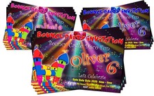 BOUNCY CASTLE DISCO Birthday Party Invitation, Personalised + Digital Option