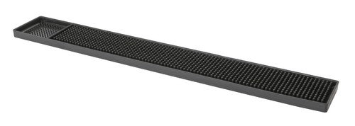 Black rubber service drip mat - rubber,