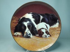 Franklin Mint LAZY DAYS Spaniel Dog Plate Nigel Hemming Puppy Dogs