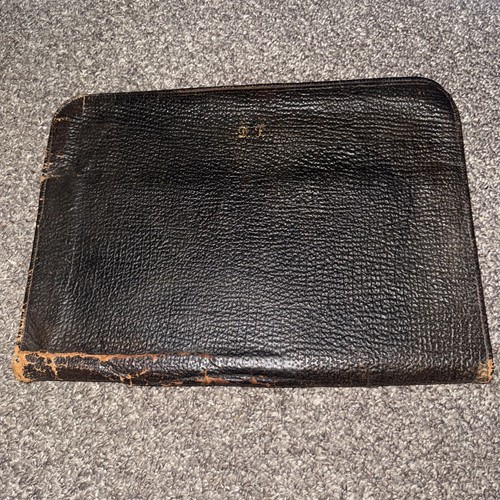 Vtg attache leather case - vtg,