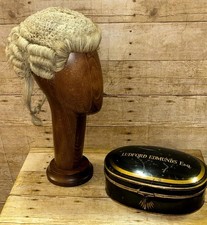 Edwardian Ludford Edmunds Esq Barristers Wig & Toleware Tin - Ravenscroft London