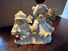 Enesco Cherished Teddies Selma and Araina Winter Wonders Xmas Christmas Decs
