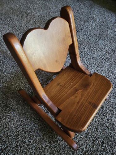 Folding solid wood vtg child - vtg,
