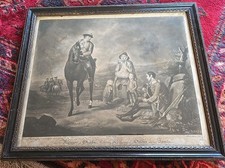 Antique Late 18th Early 19th C Engraving In Period Hogarth Frame
