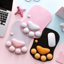 1Pc Silicone Cute 3D Cat Paw Mouse Pad Soft Nonslip Mouse Mat Gaming Mousepad