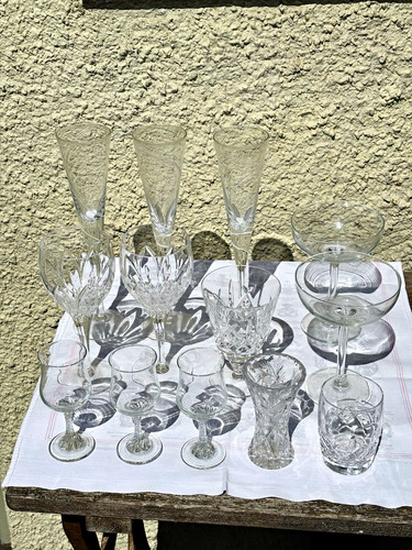 Vintage crystal cut - vintage, glassware