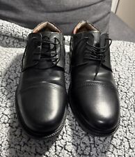 Vintage GEORGE OLIVER SHOES BLACK OXFORD MILITARY RETRO STYLE Size Uk 9