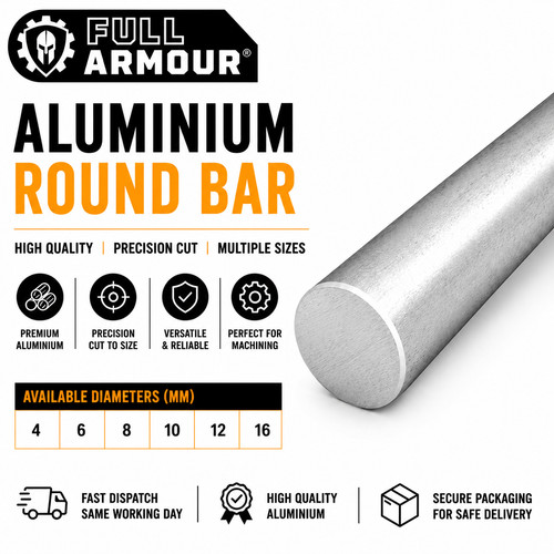 Aluminium round bar - rod, 6mm