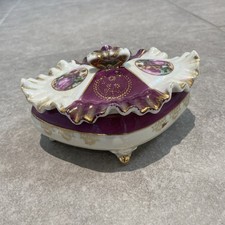 Vintage Lustreware Limoges  Style Bone China Keepsake Trinket Jewellery Boxes