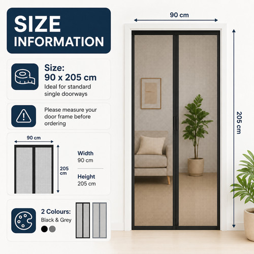 Magnetic fly screen - magnetic, door